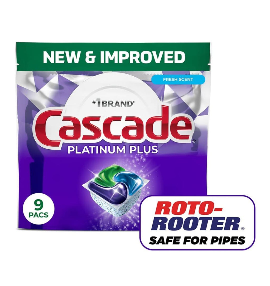 Cascade Platinium Plus Dish Soap 9 count