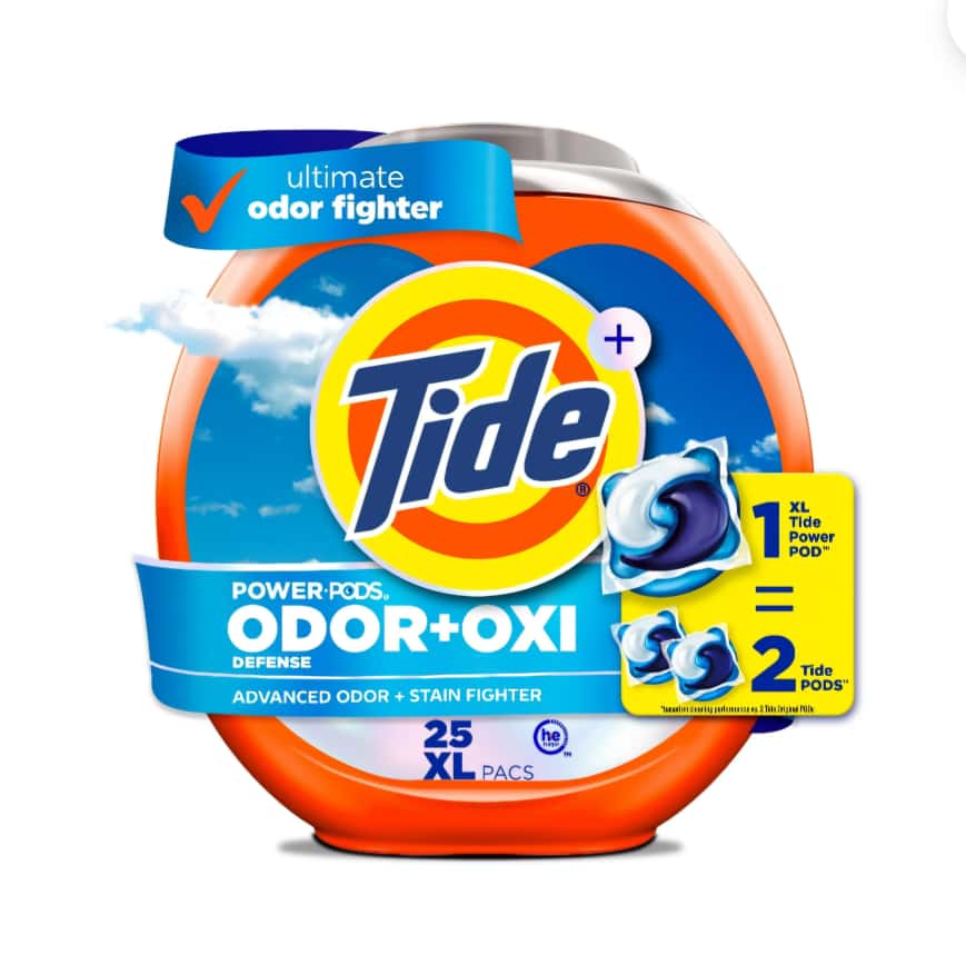 Tide Pods Odor+Oxi Loundry Detergent 25 XL Pacs