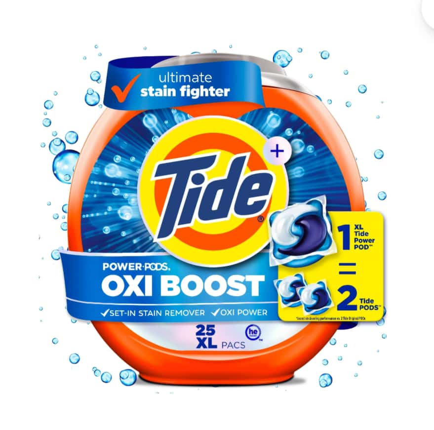 Tide Pods Oxi Boost Loundry Detergent 25 XL Pacs