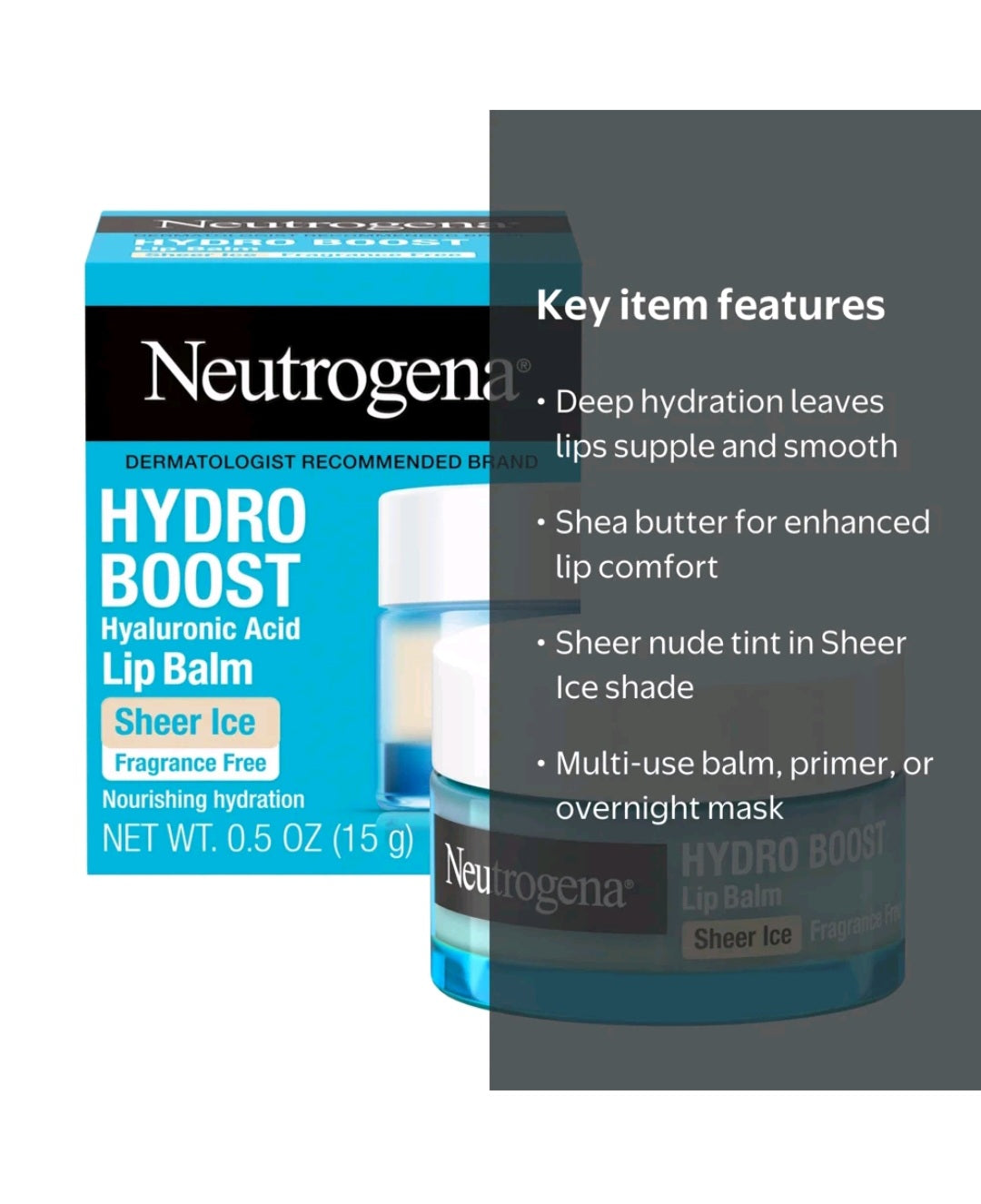 Neutrogena Lip Balm Sheer Ice 0.5 oz