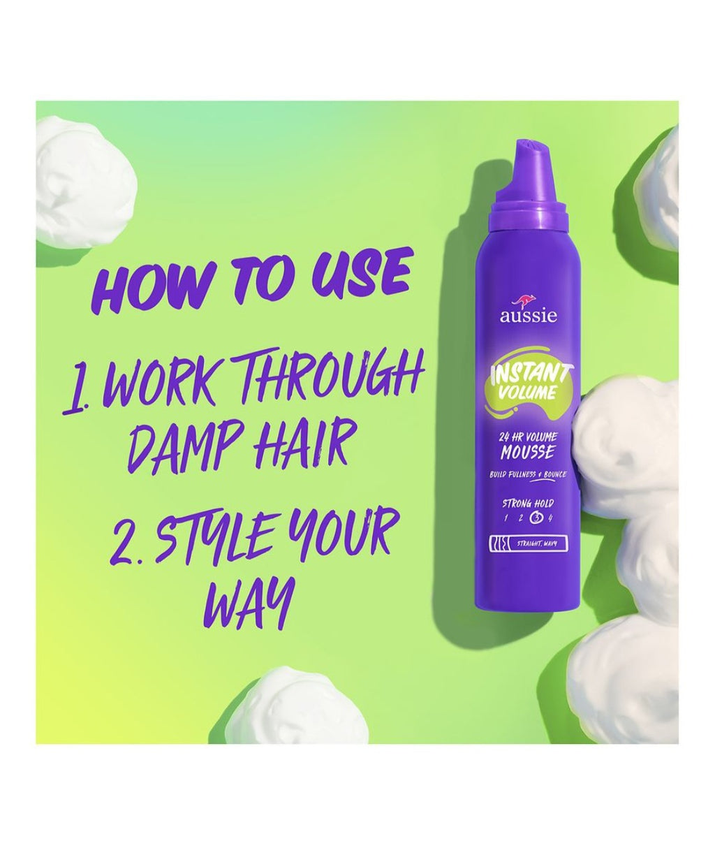Aussie Instant Volume 24 Hr. Volumen Mousse 6 oz