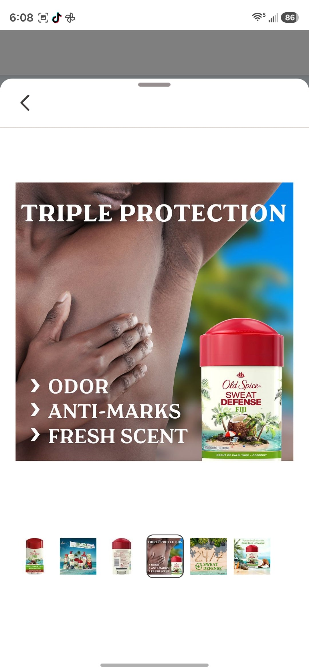 Old Spice Sweat Defense Fiji 2.6 oz