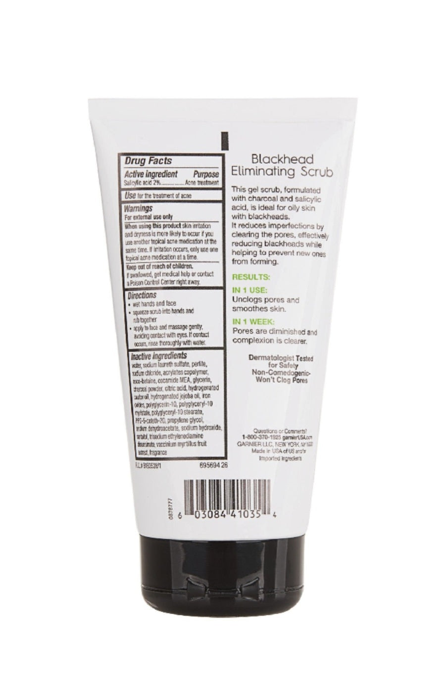 Garnier SkinActive Blackhead Eliminating Scrub With Charcoal 5 fl