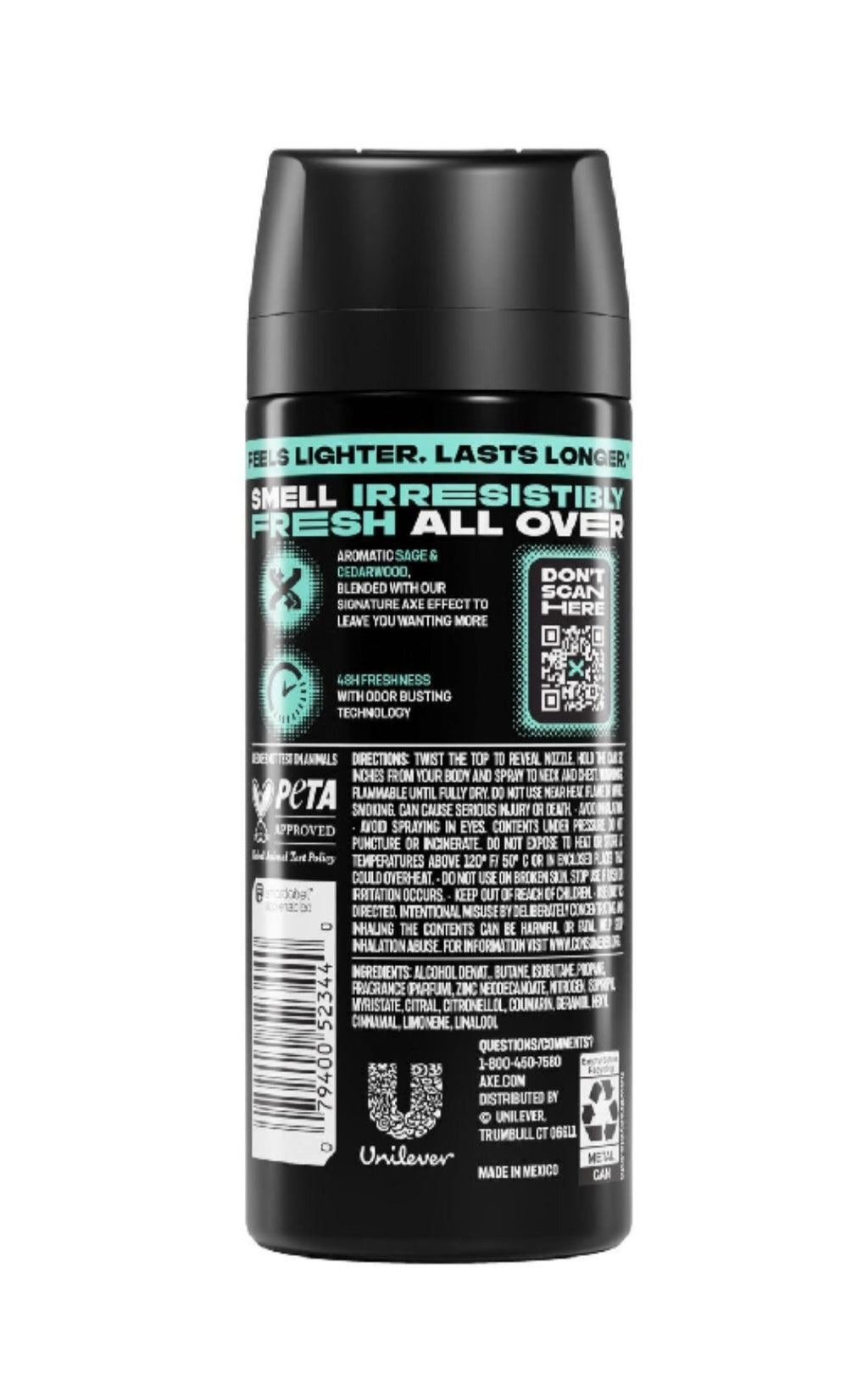 Axe Apollo Temptation Deodorant Body Spray 4 oz