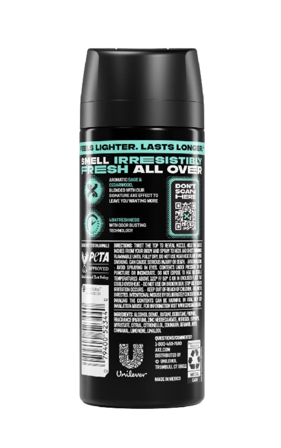 Axe Apollo Temptation Deodorant Body Spray 4 oz