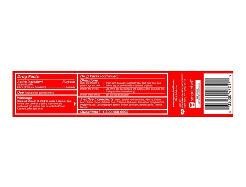Colgate Optic White Stain Fighter Clean Mint Paste 6 oz