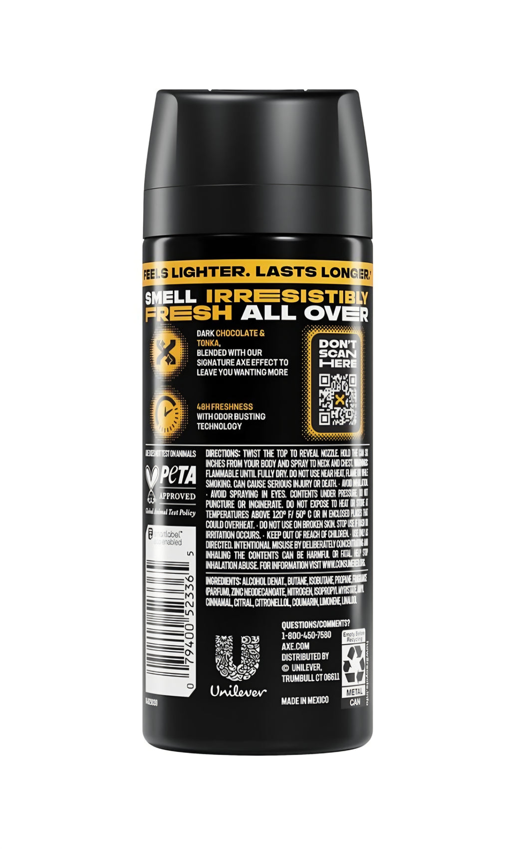 Axe Dark Temptation Deodorant Body Spray 4 oz
