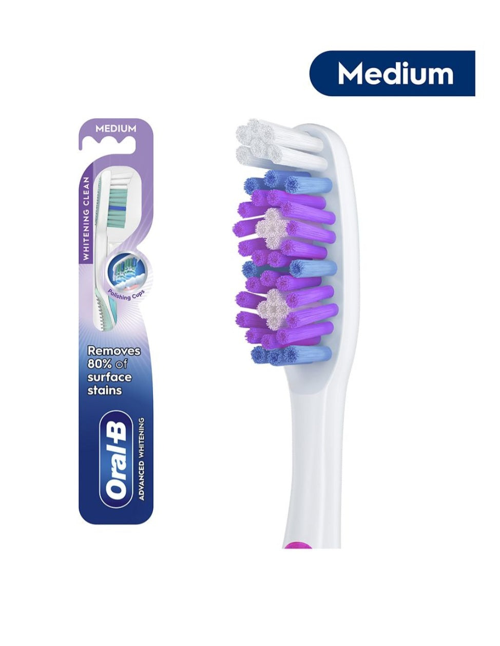 Oral b Toothbrush Medium Advance/Vivid Whitening