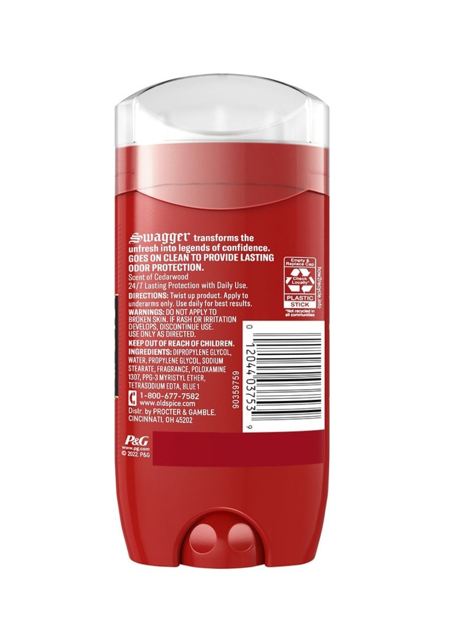 Old Spice Swagger Deodorant Scent of Cedarwood 3 oz