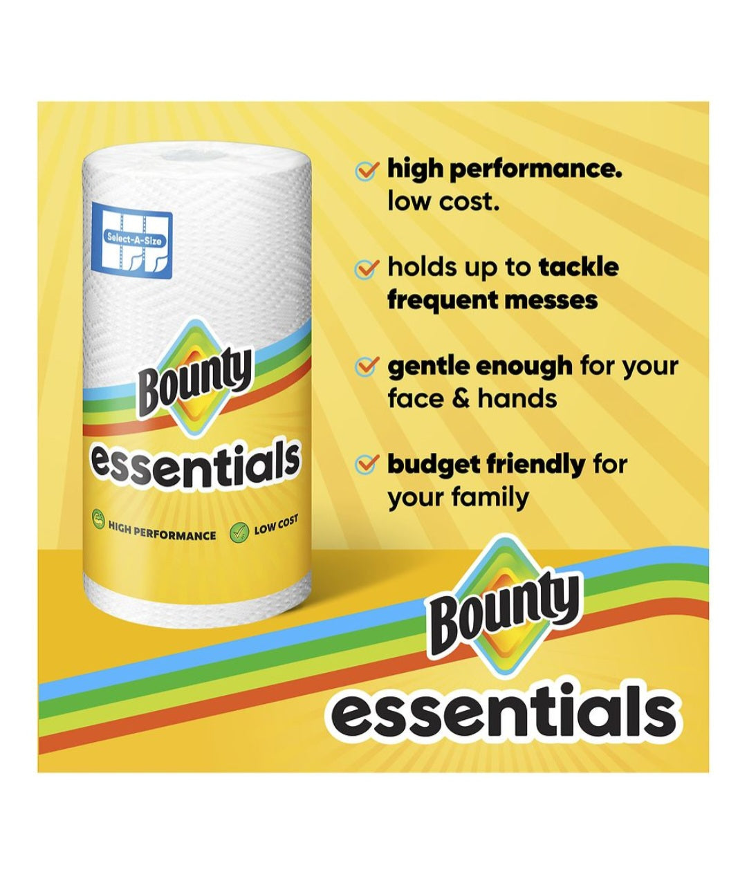 Bounty Essentials Paper Towels 4=8