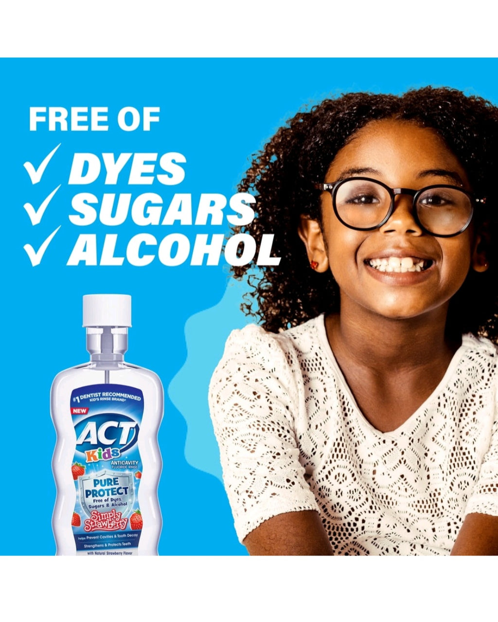 Act Kids Mouthwash Simply Strawberry 16.9 oz