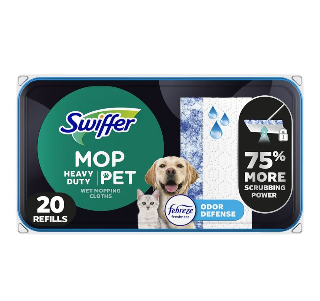 Swiffer Mop & Go Heavy Duty Pet Wet Refills 20 qty.