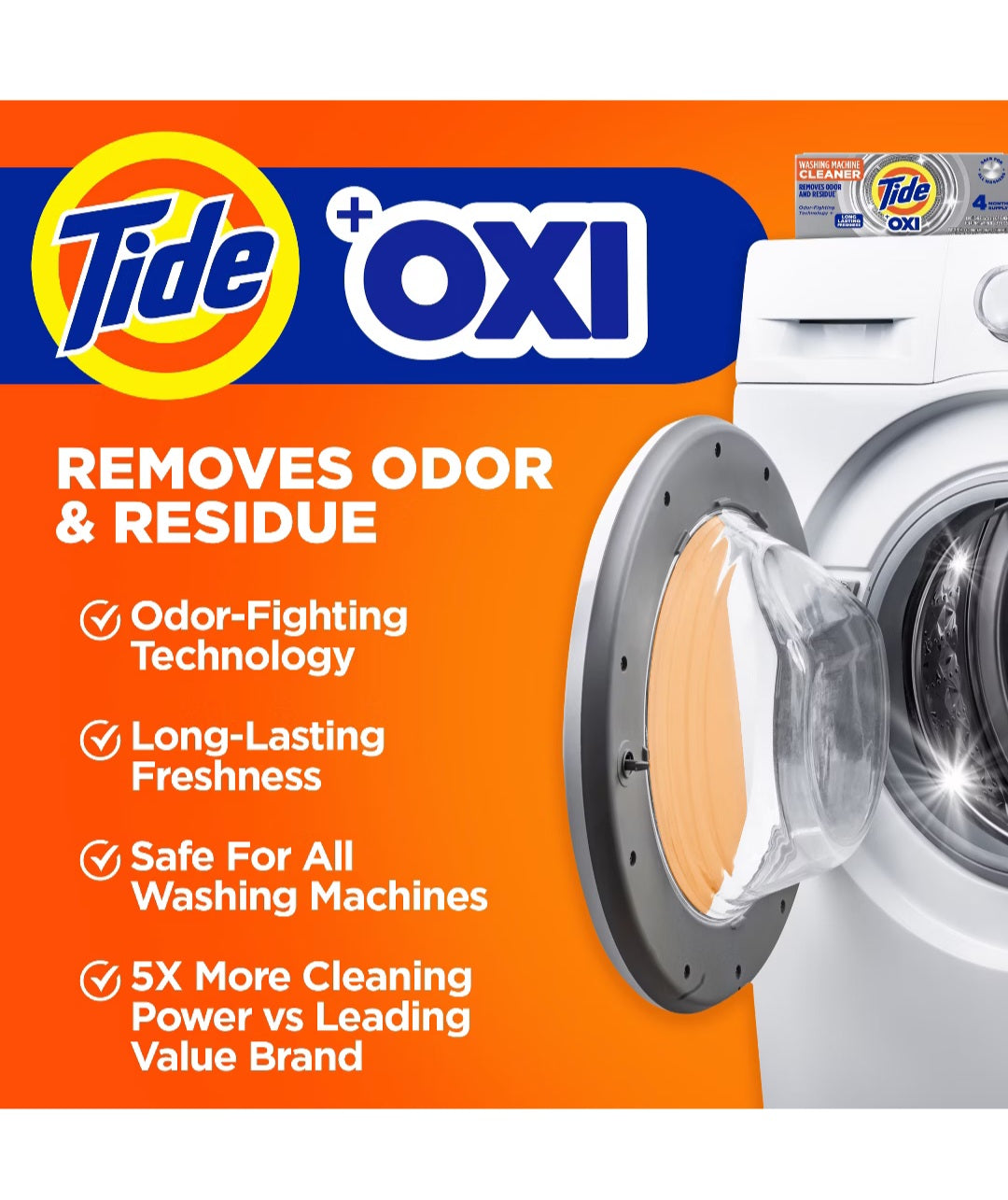 Tide Oxi Washing Machine Cleaner 6 ct