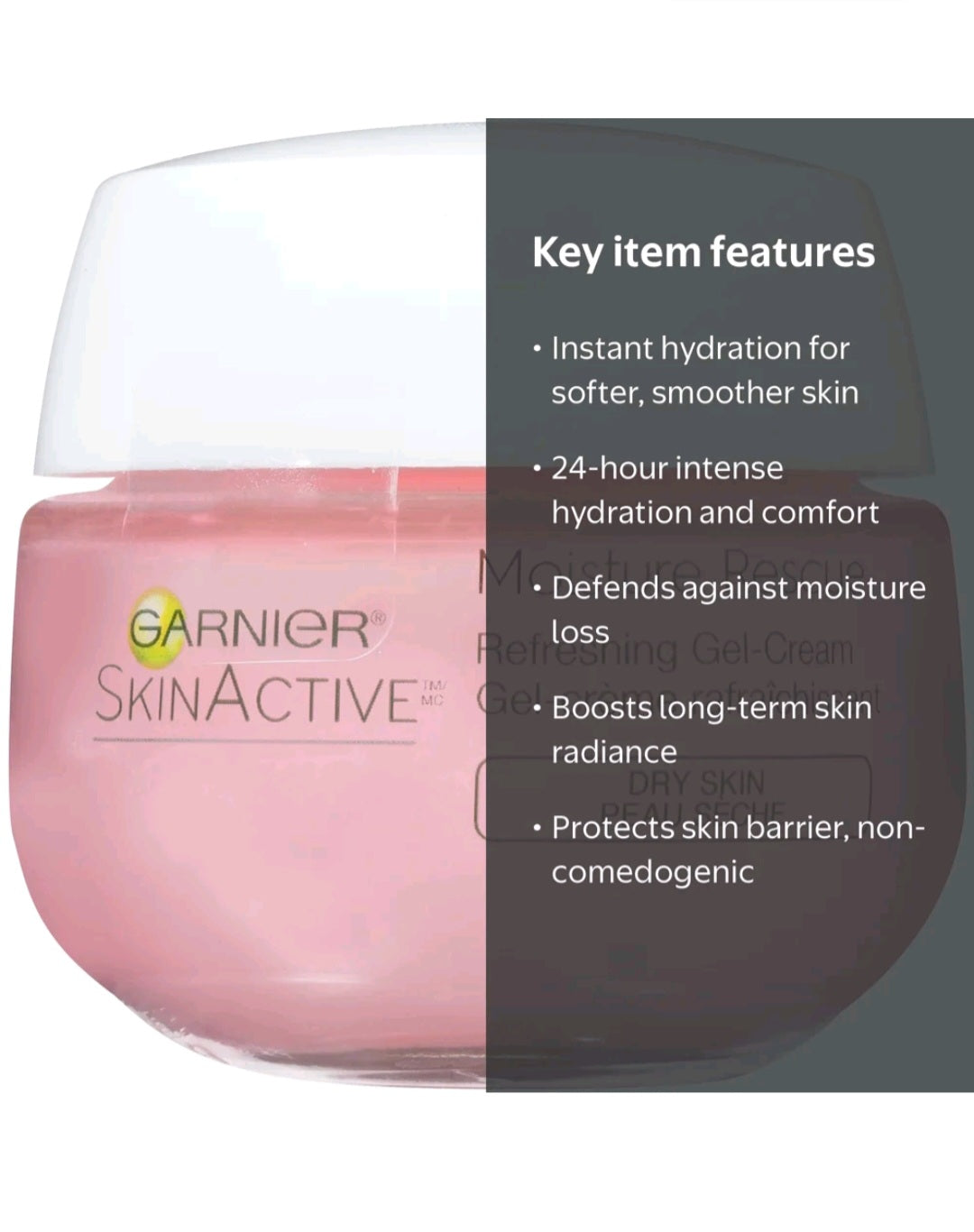 Garnier SkinActive Moisture Rescue Rerreshing Gel Cream 1.7 oz