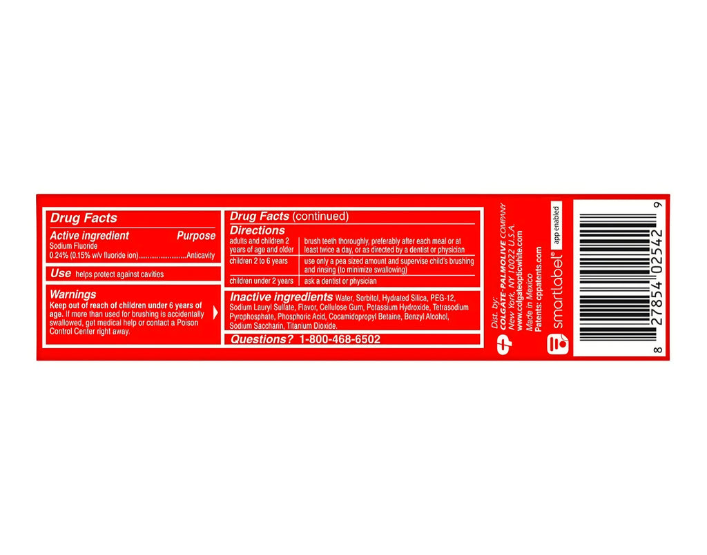 Colgate Optic White Stain Fighter Clean Mint Paste 4.2 oz