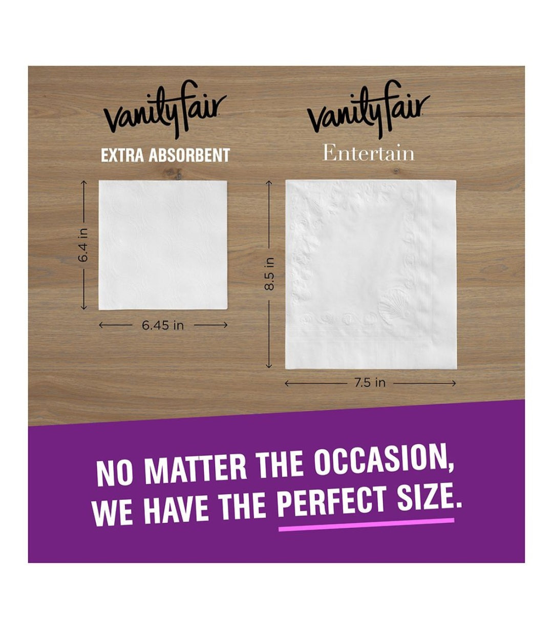 Vanity Fair Extra Absorbent 80 Napkins