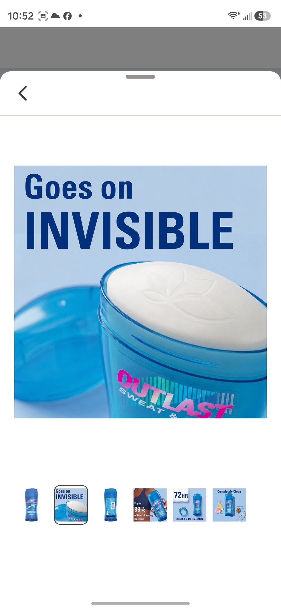 Secret Outlast Completely Clean 2.6 oz