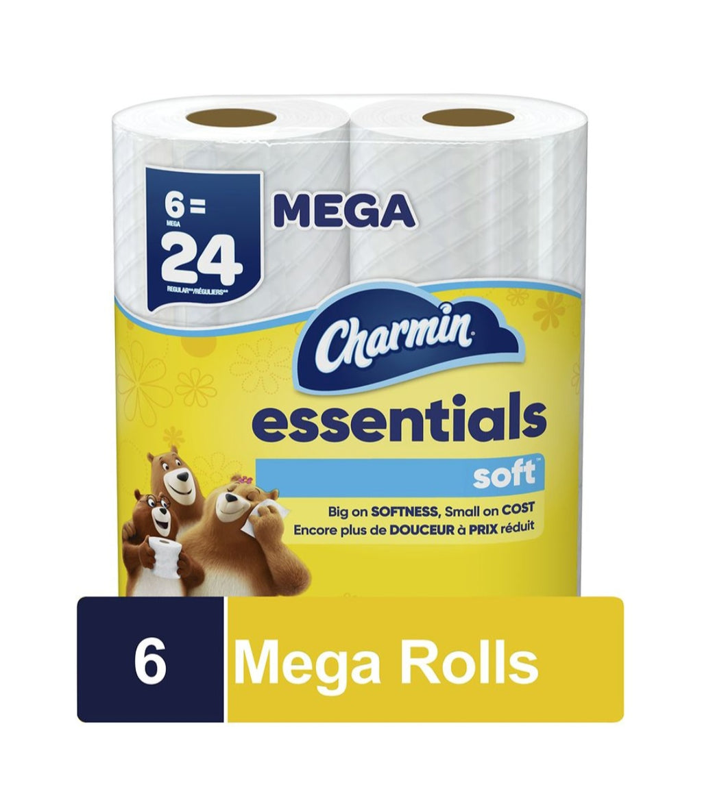 Charmin Essentials Soft Toilet Paper 6=24