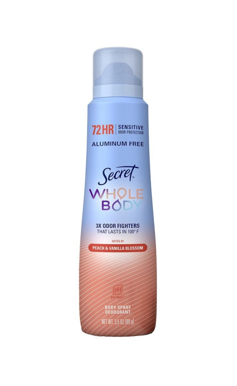 Secret Whole Body Peach & Vanilla Blossom 3.5 oz