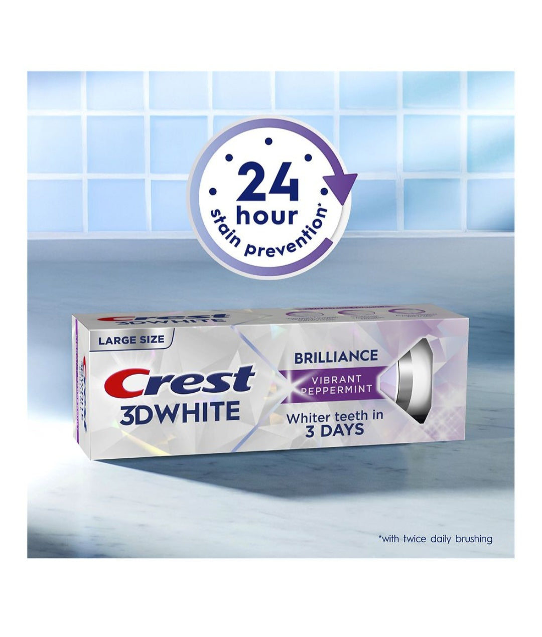 Crest 3D White 2 Pack Brilliance Vibrant Peppermint