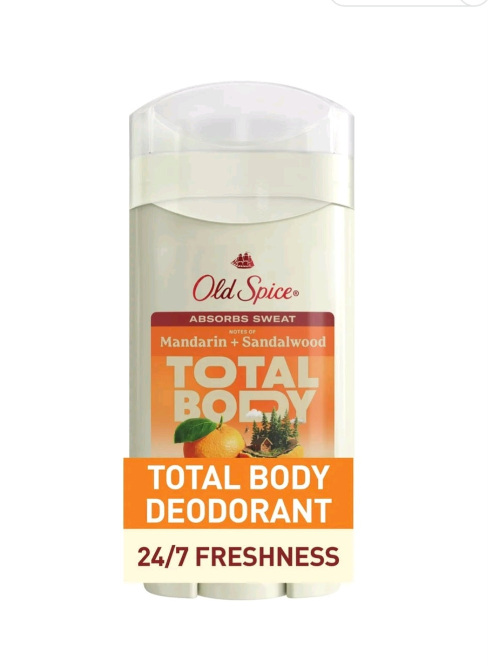 Old Spice Total Body Mandarin + Sandalwood 3 oz