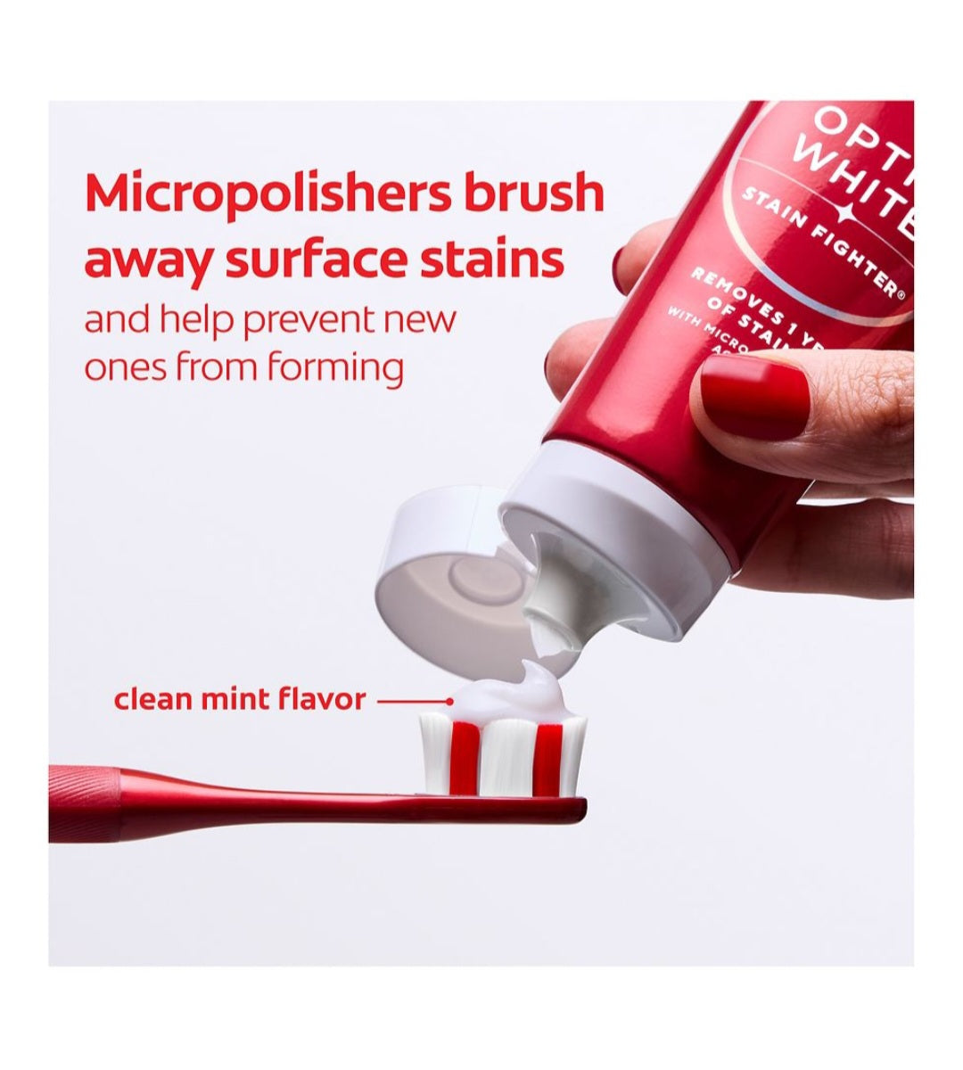 Colgate Optic White Stain Fighter Clean Mint Paste 4.2 oz