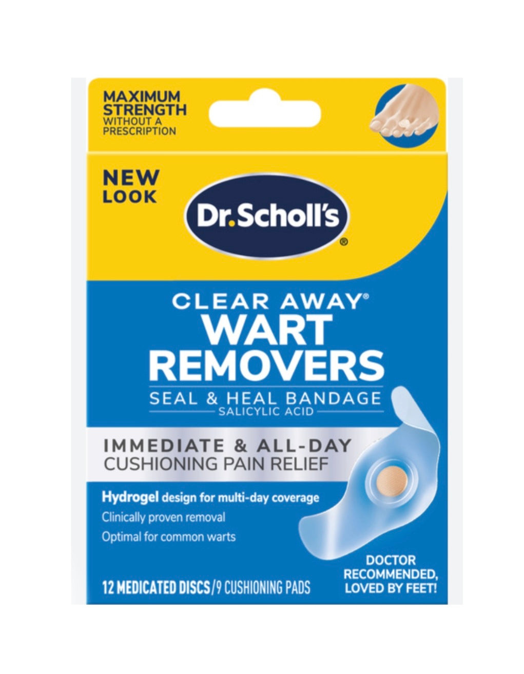 Dr. Scholl's Clear Away Warr Removers 12 Medicated Discs