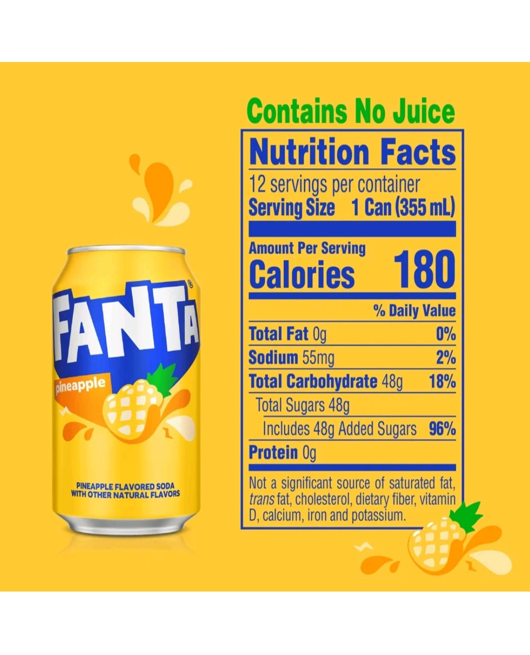 Fanta Piña Soda 12 Pack 12 oz