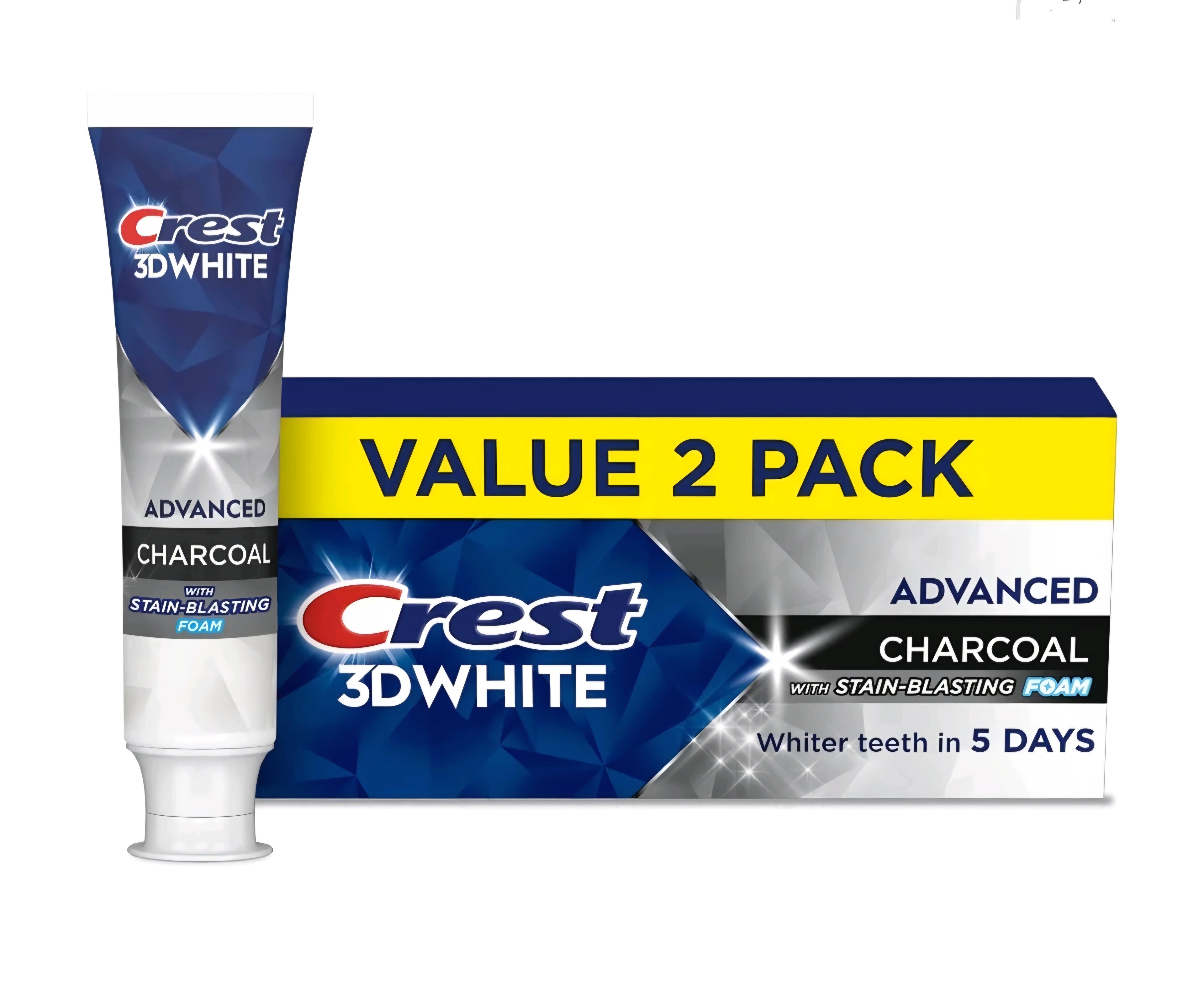 Crest 3D White 2 Pack Advance Charcoal