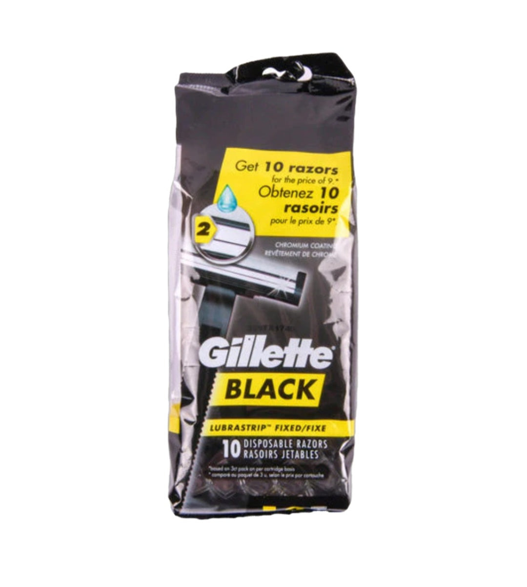 Gillette Black 10 Disposable Razors