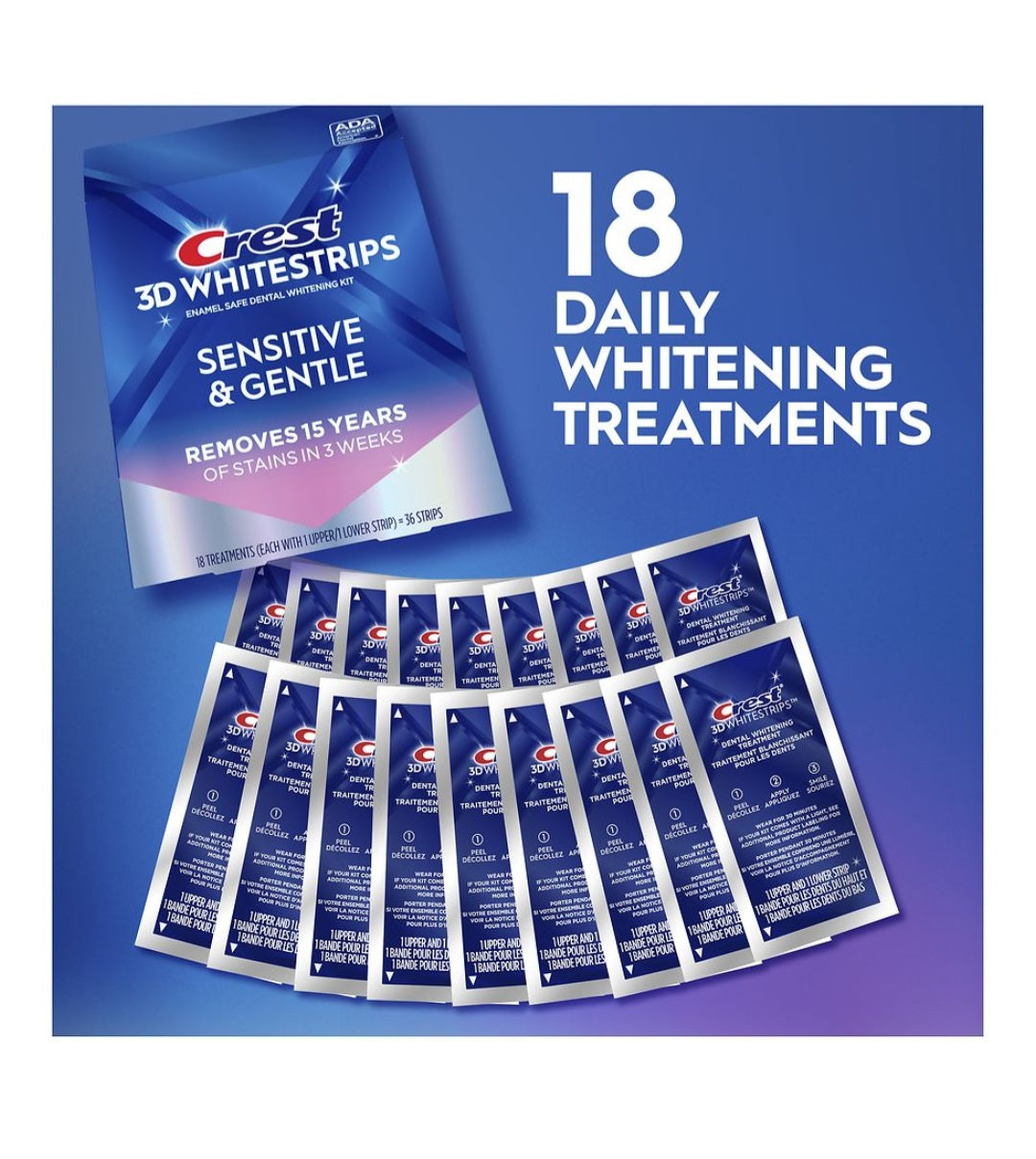 Crest 3D Whitestrips Sensitive & Gentle 36 Strips