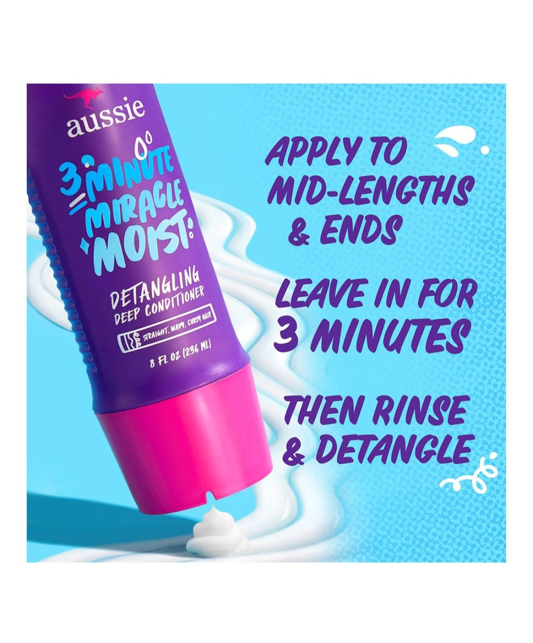 Aussie 3 Minute Miracle Moist 8 fl