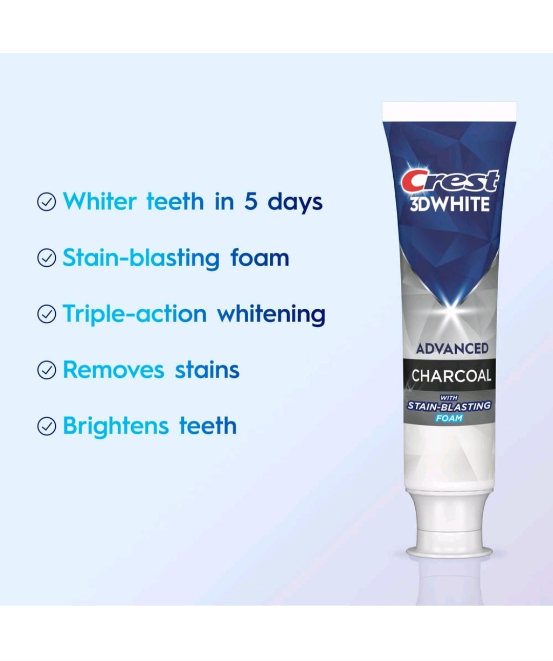 Crest 3D White 2 Pack Advance Charcoal