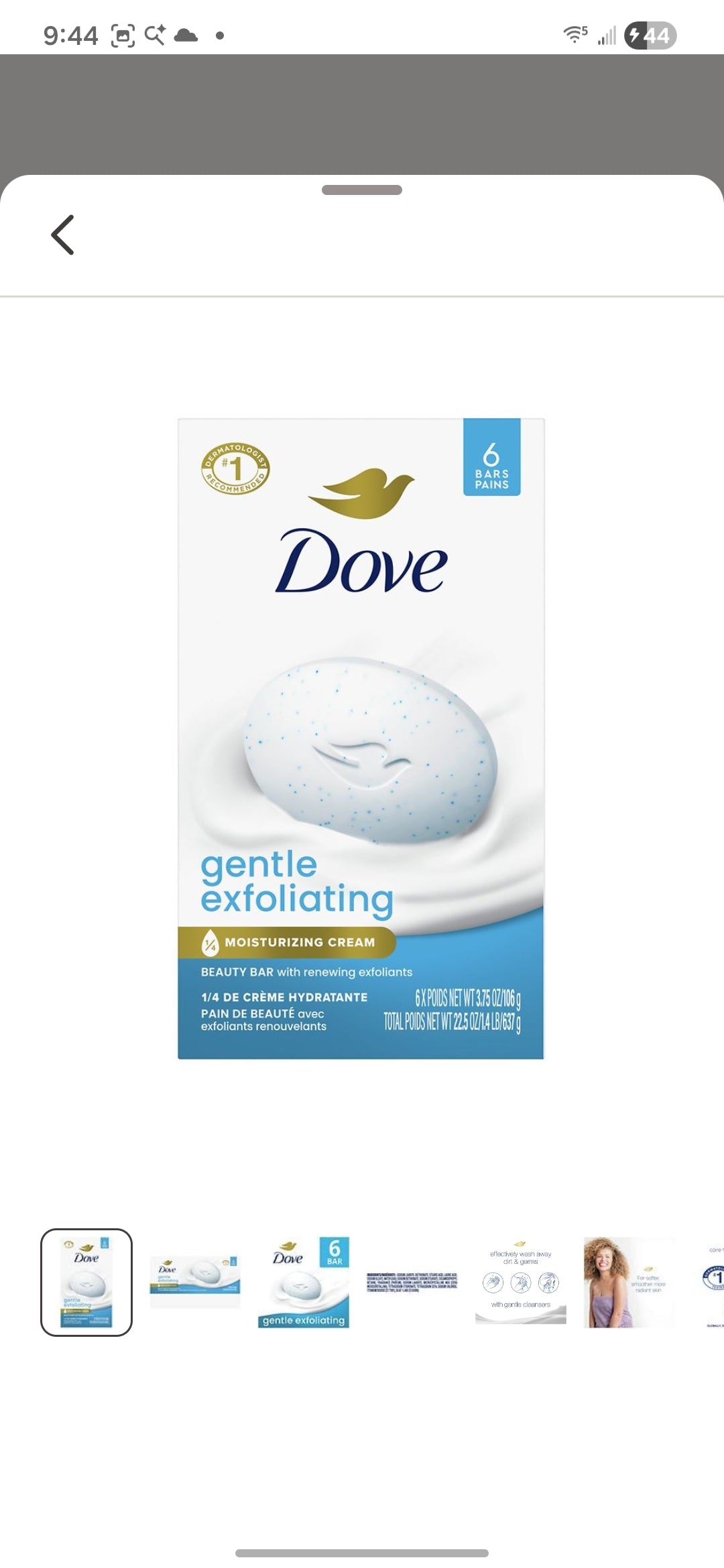 Dove 6 Bar soap