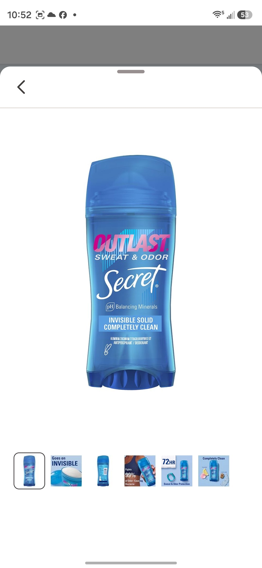 Secret Outlast Completely Clean 2.6 oz