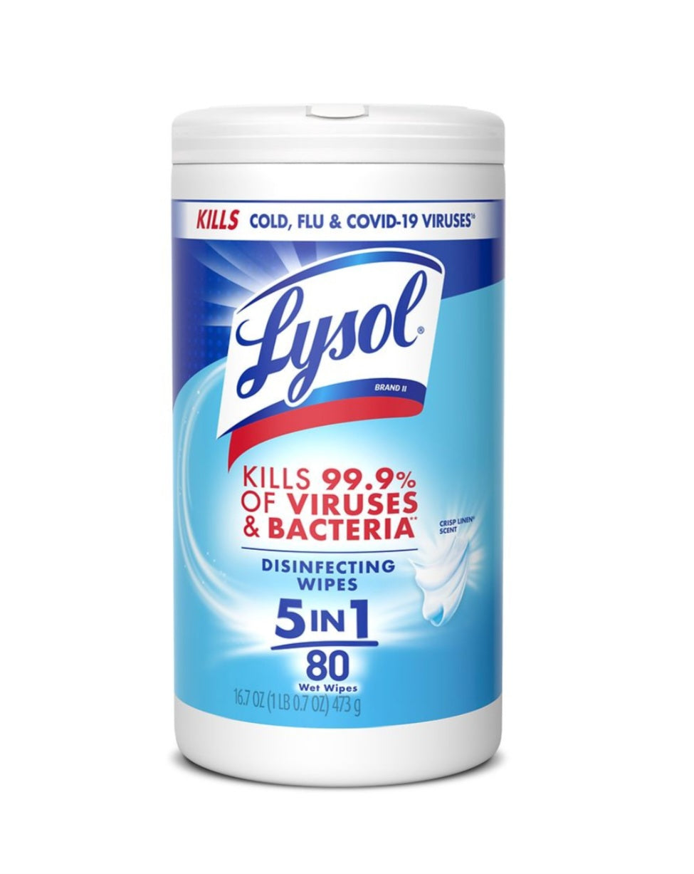 Lysol 5 IN 1 Desinfecting Wipes 80 ct
