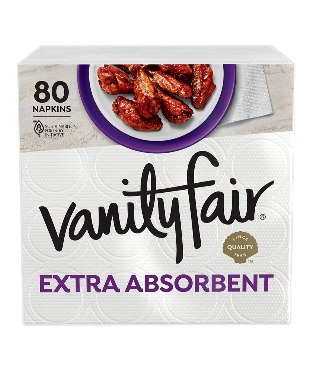 Vanity Fair Extra Absorbent 80 Napkins